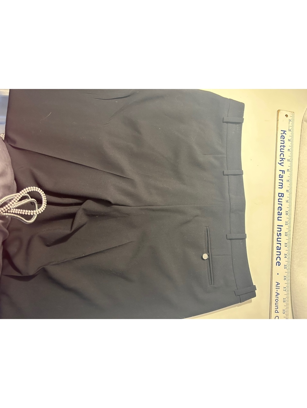 Calvin Klein Authentic Fit Wide Leg Black Dress Pants - Picture 6 of 7